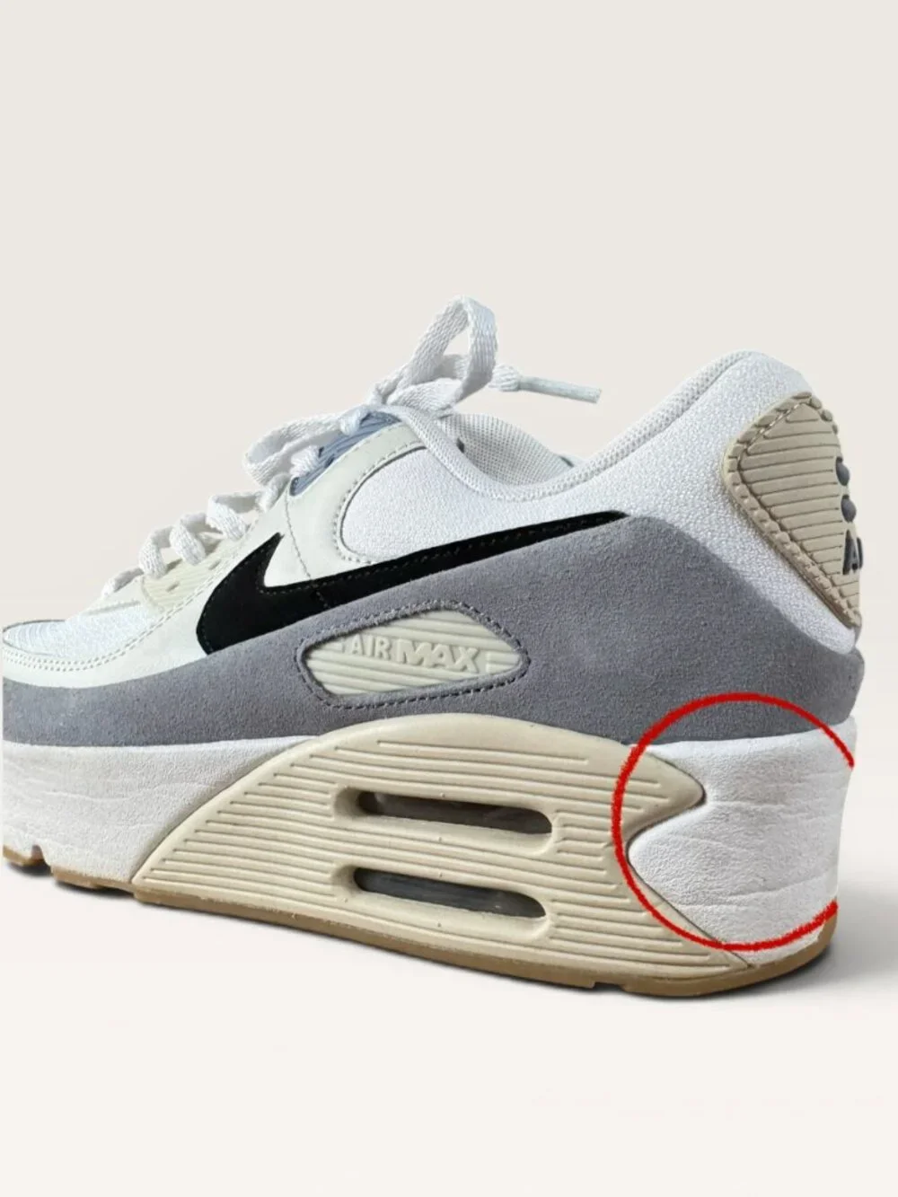 Nike Women’s Chunky Air Max 90 Futura Sneakers White Ashen Slate Orewood Brown